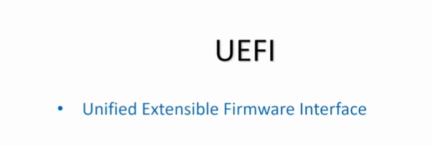 现代计算机配置了UEFI, 统一可扩展固件接口, 有望取代BIOS, 本课基于BIOS